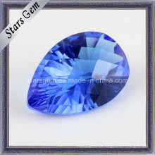 Zirconia Cubana de Corte Tanzanita Blue Pear para Jewellry